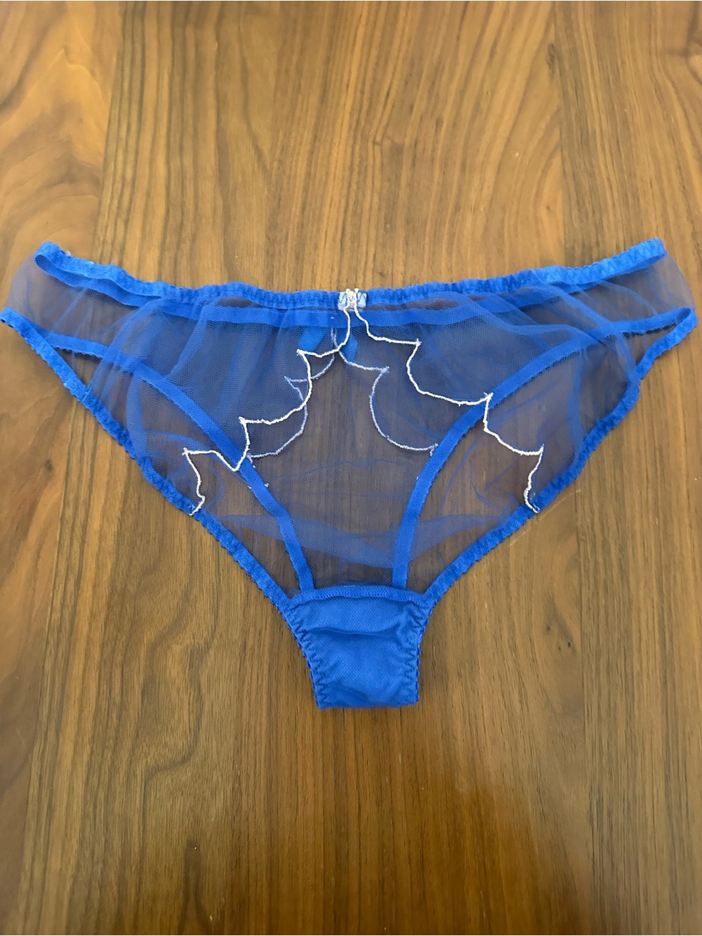 Classic Agent Provocateur ‘Lorna’ Bra & Brief Set in Blue/Peach 36A - Picture 8 of 8